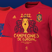 2012 adidas Spain European Winners T-Shirt - Red